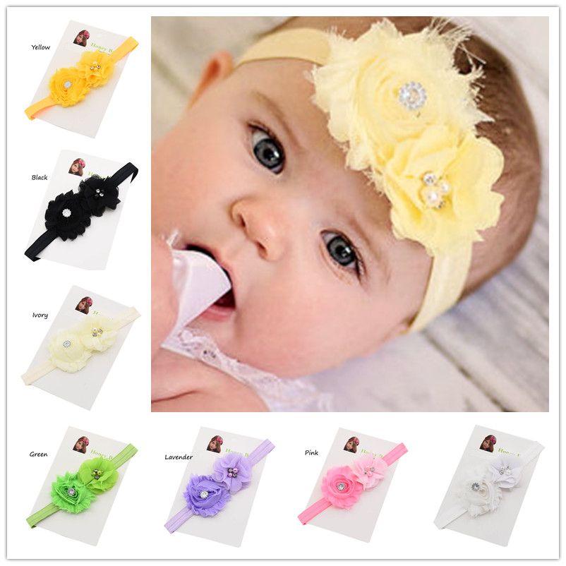 Wholesale Flower Hair Bow Headband Newborn Baby Photo Prop