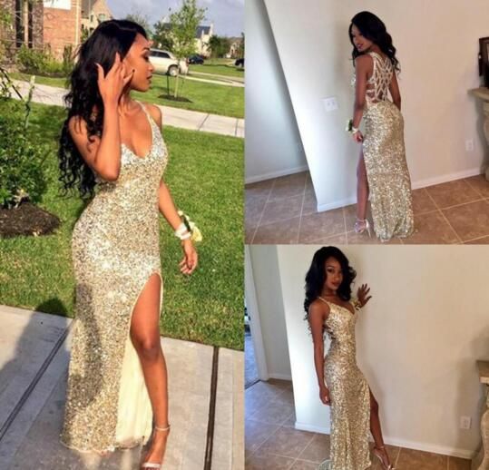 silver tight prom dress