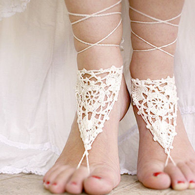 crochet wedding shoes