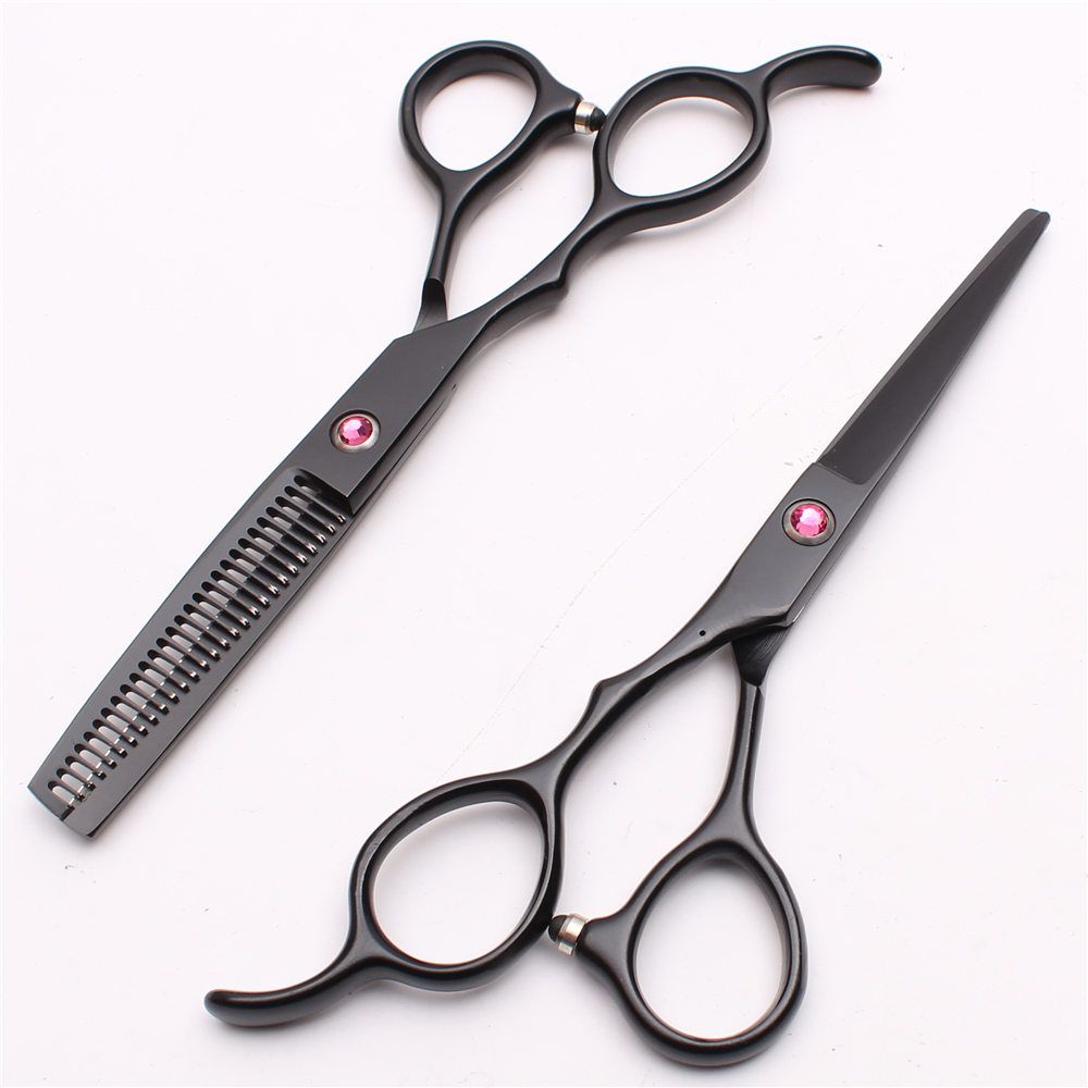 5 5 16cm Japan 440C Left Hand Scissors Customized Logo Black Professional  Human Hair Scissors Barber S Hairdressing Sal268p From Erfw897, $19.34