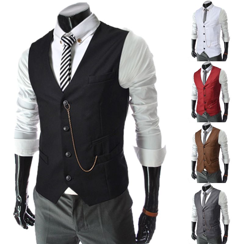 mens casual vest styles