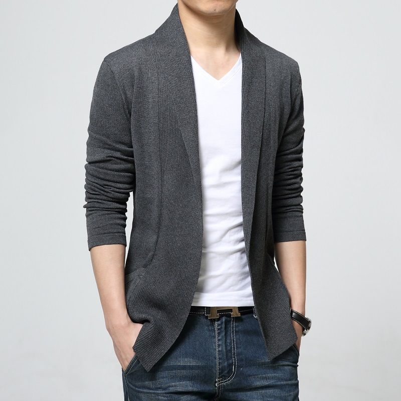 2022 2022 Spring Male Men  Slim Fit Cardigan  Men  Knitted 