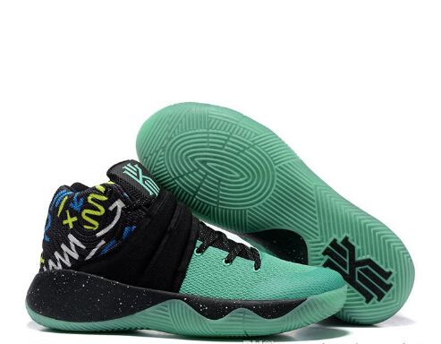 kyrie shoes green and black