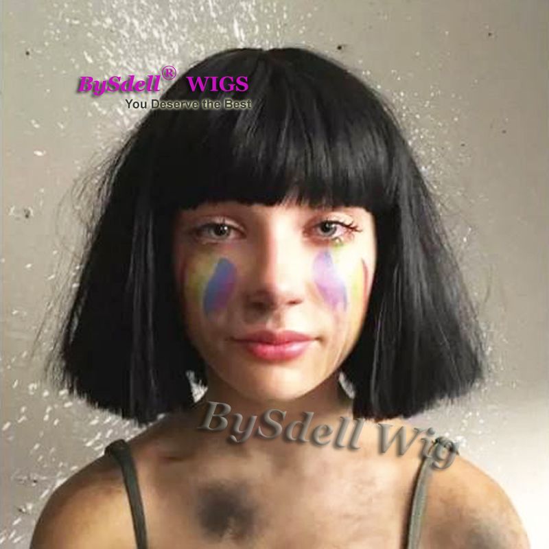 Hot Sale Celebrity Lady Gaga Sia This Is Acting Hairstyle Wig
