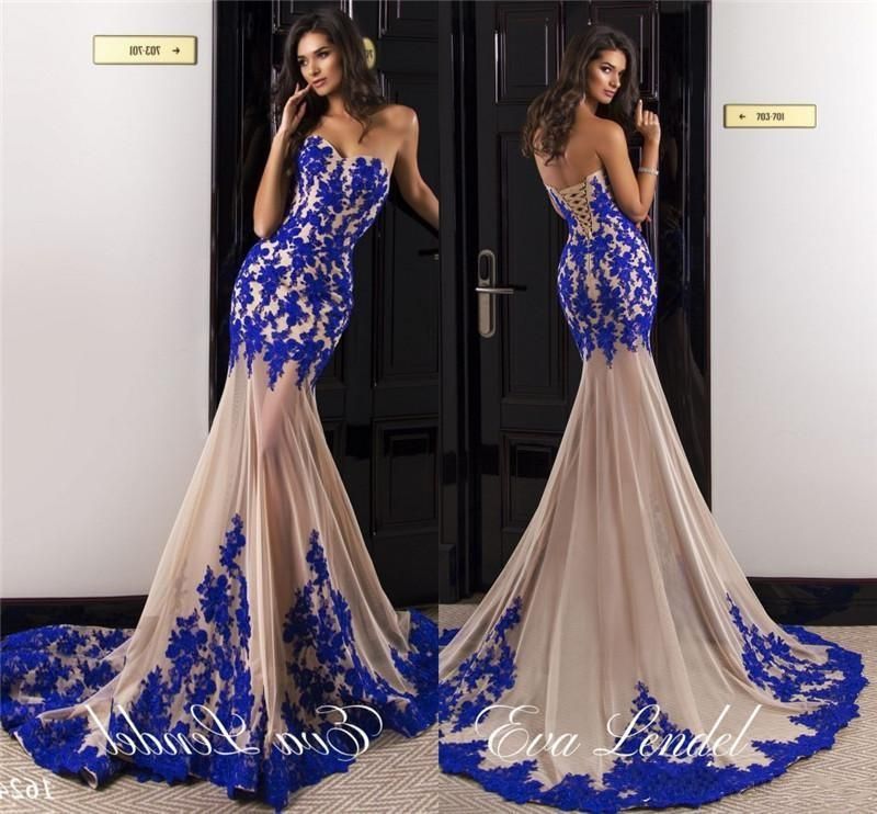 royal blue and nude