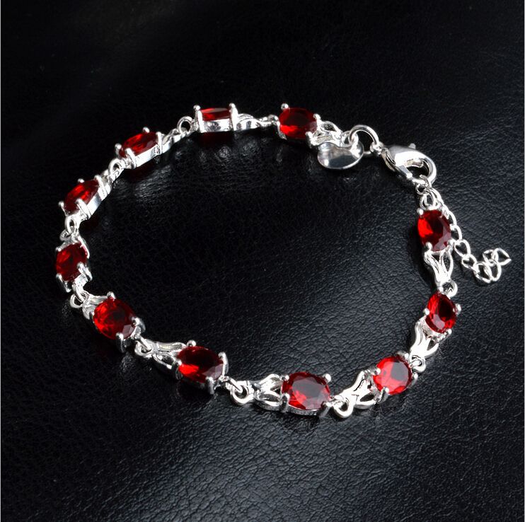 2021 New Charm Ruby Bracelet For Women Fashion Bohemian Jewelry