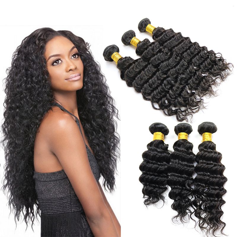 Remy Hair Deep Wave 5 Indian Brazilian Malaysian Peruvian