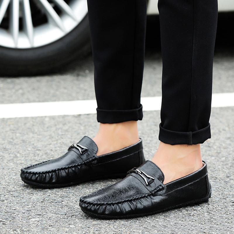 black colour loafer