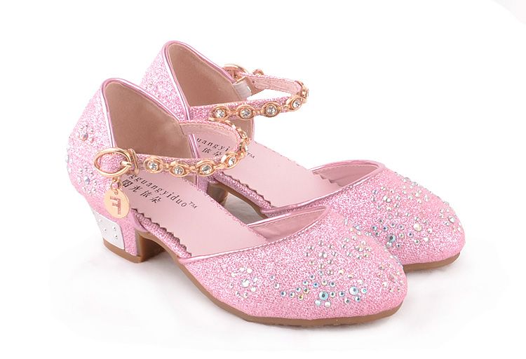 Girls Heel Shoes Spring Bowtie Sandals 2016 New Children Shoes High