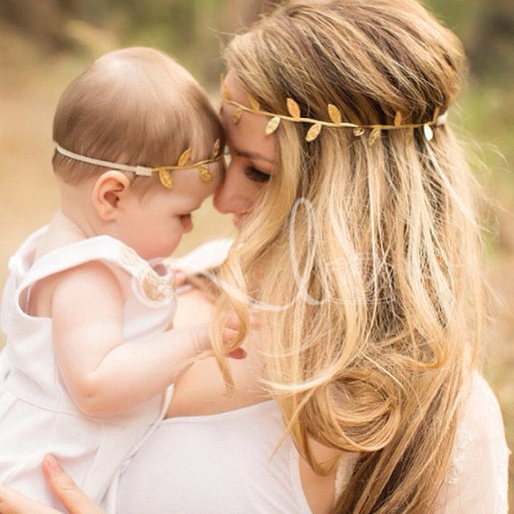 Merroyal Fashion Baby and Mom Leaf Headband Hair Bands
