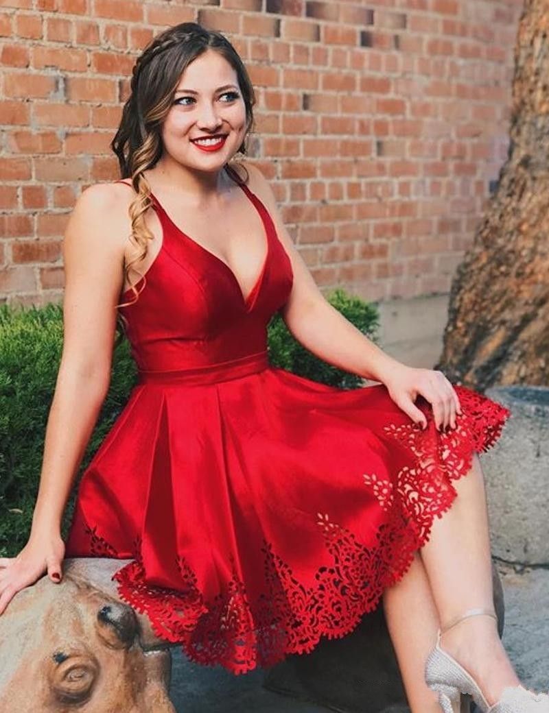 plus size short red dress