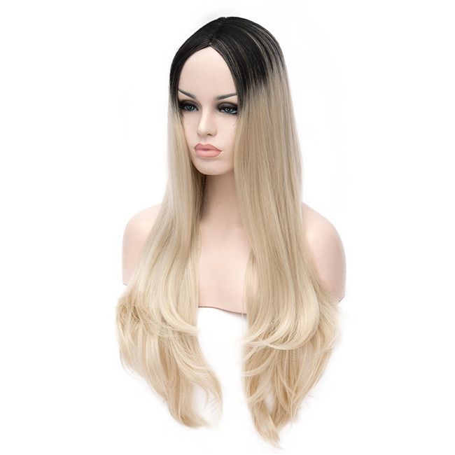 black and blonde wig