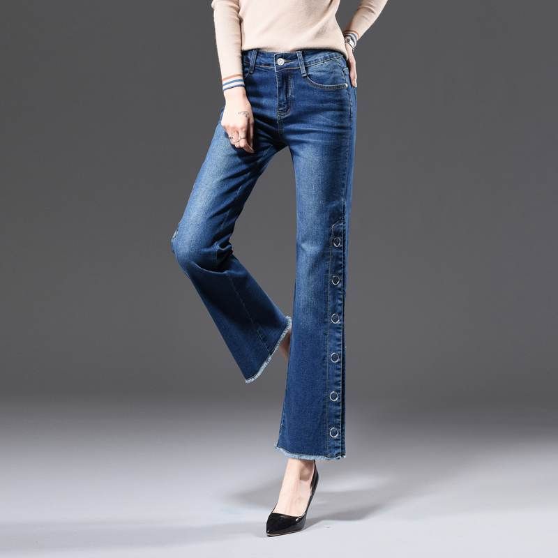 Grosshandel Lassige Jeans Denim Weites Bein Hose Fur Frauen Plus Grosse Knopf Baumwolle Mischung Herbst Fruhling Neue Mode Hose Weiblich Capris Tyn0712 Von Mccarthy 24 56 Auf De Dhgate Com Dhgate