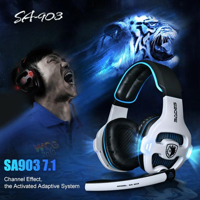Sades Sa 903 7 1sound Gaming Headset Usb Wired Computer Headphones Stereo Deep Bass Big Earphones With Mic For Pc Gamer Factory Wholesale Kids Headphones Over Ear Headphones From Ec Original 30 16 Dhgate Com
