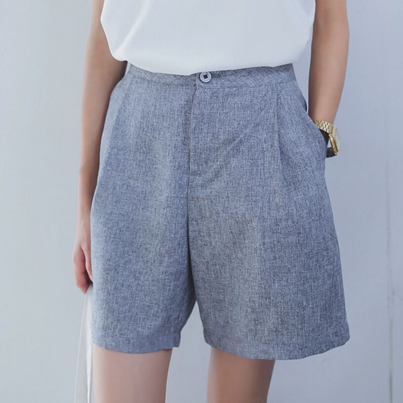 linen shorts women