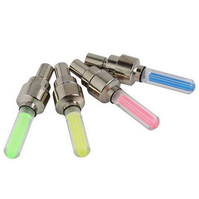 Set Firefly Spoke LED Roue Valve Stem Cap Tire Mouvement Neon Light Lampe pour vélo Vélo Auto Moto ELENXS 4PCS 