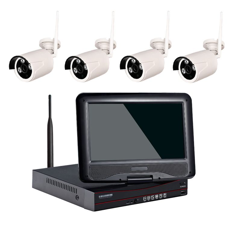 2021 1080P 4CH Wifi Security Kit With 10 Inch Monitor Wireless