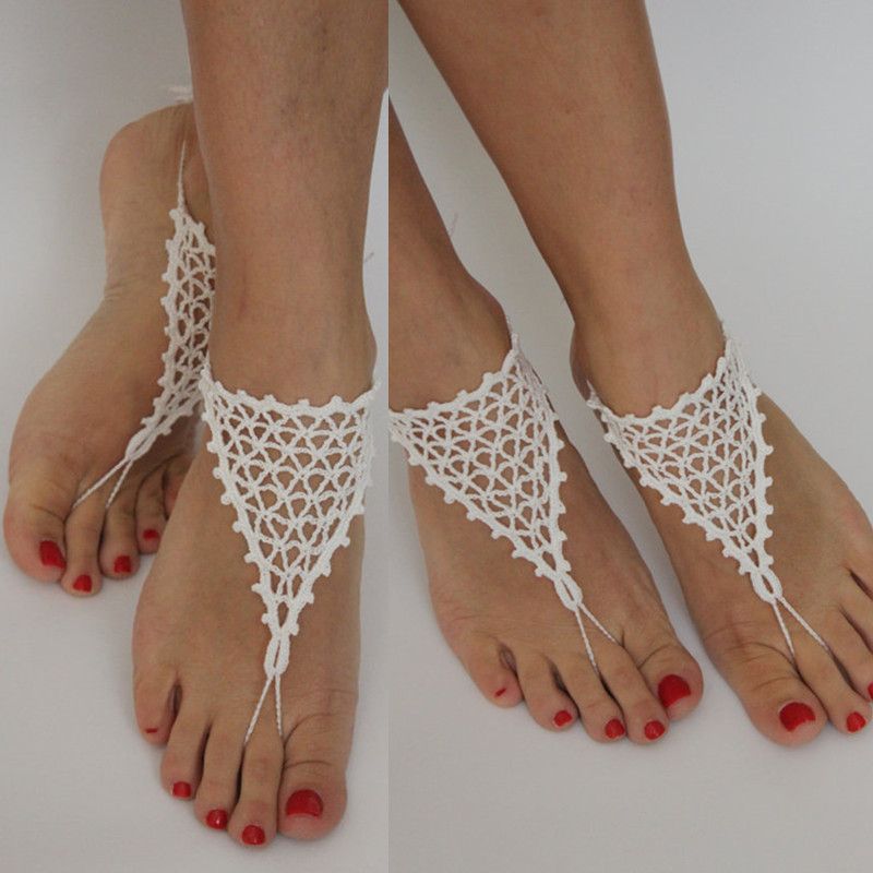 crochet wedding shoes