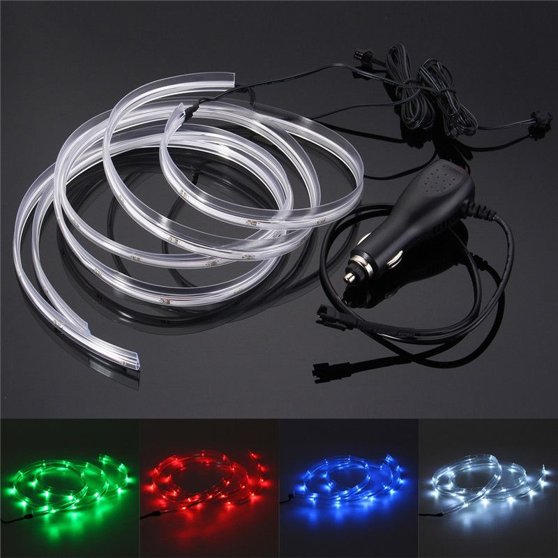 Mising 1m Neon Led Strip Light 12v Dc Glow El Wire String Strip Rope Tube Car Interior Decor Pink String Lights Blue String Lights From Butao 39 0