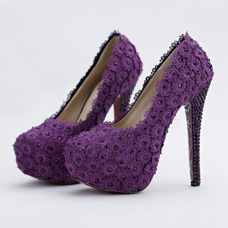 purple stiletto shoes