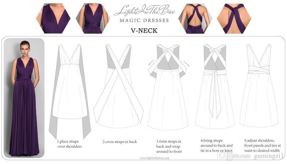 chiffon convertible bridesmaid dress