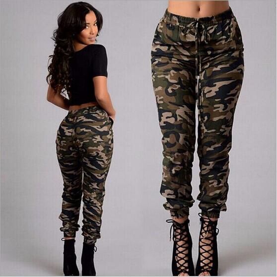Nuevo verano camuflaje para mujer mujer militar moda impresión al aire libre sueltos pantalones