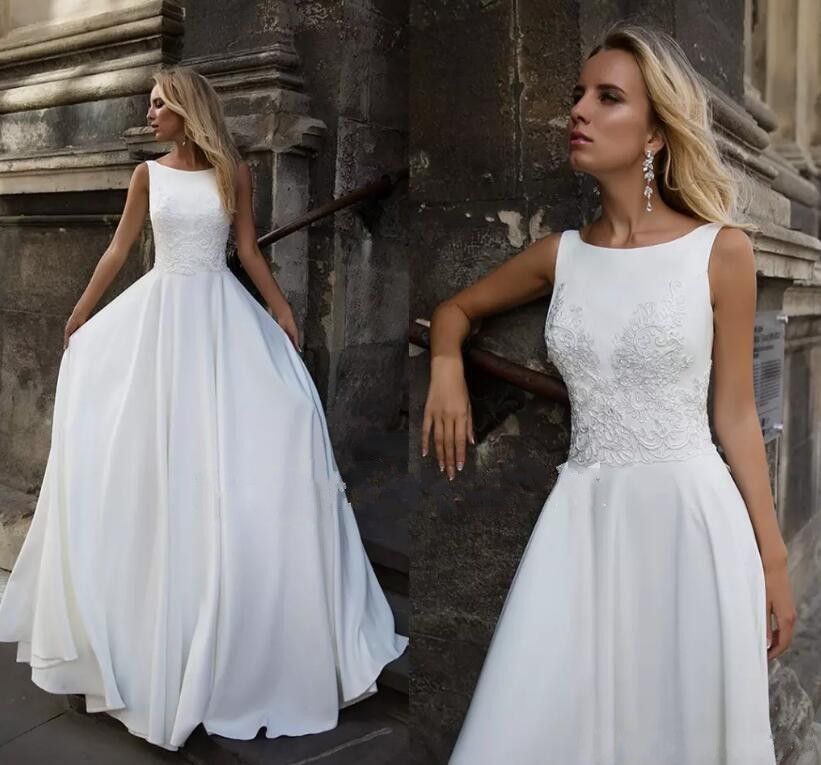 simple elegant white dress