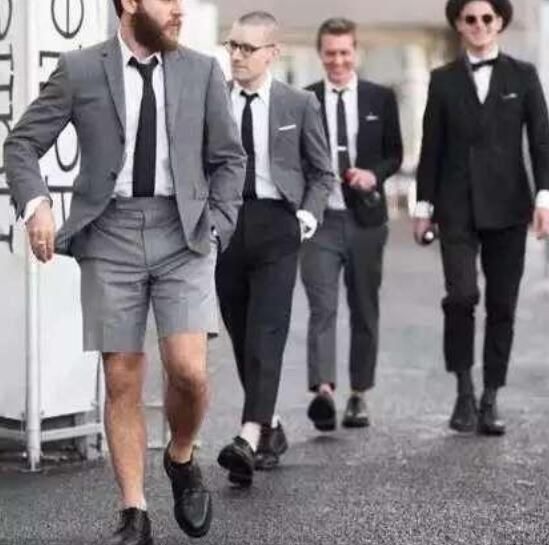 2016 Hot moda hombre negocios pantalones cortos con cremallera la rodilla pantalones