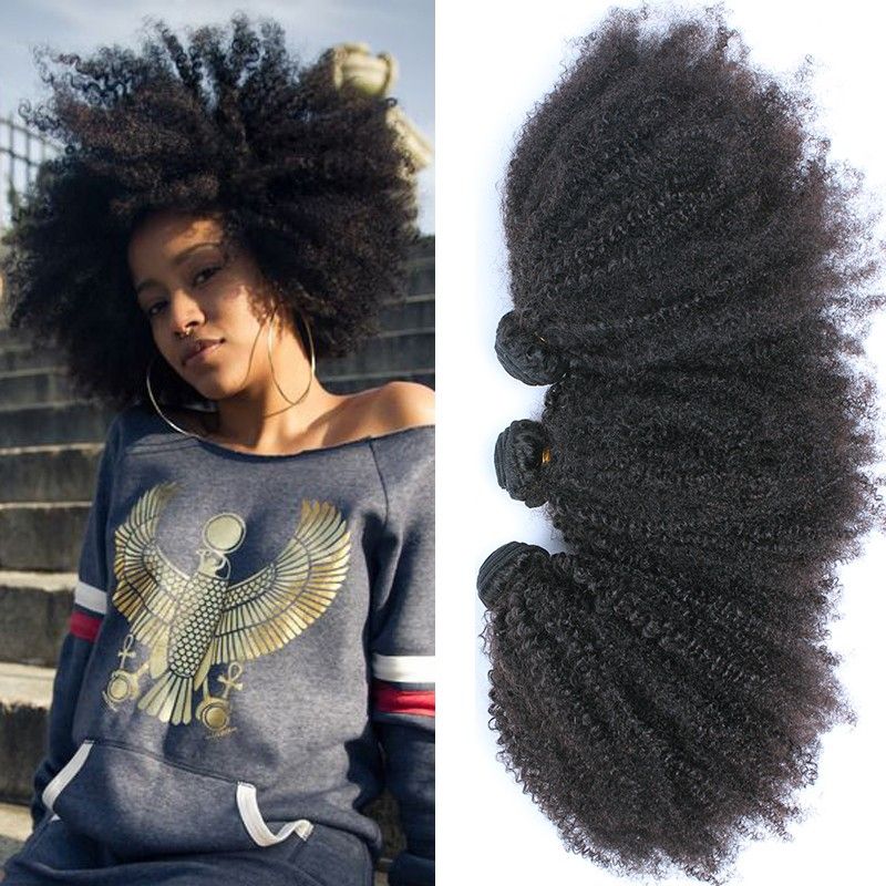 Cheap Mongolian Kinky Curly Hair Weave Bundles Afro Mongolian