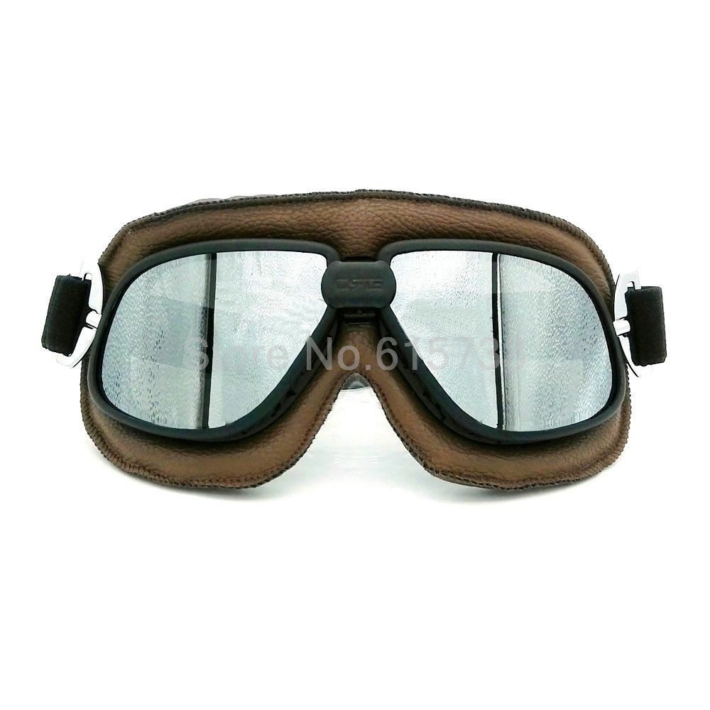 vintage motorcycle goggles over glasses