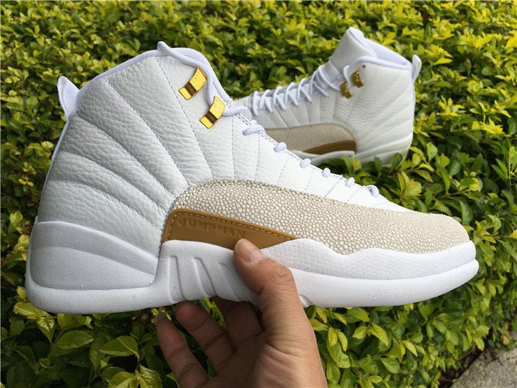 2017 Sport Sneakers Air Retro 12 Ovo White Gold Drake Black Mens