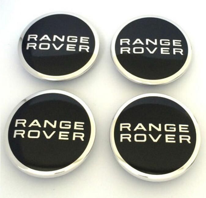 4 LAND ROVER Range Rover Supercharged BLACK Center Caps 63mm Wheel Hub Caps