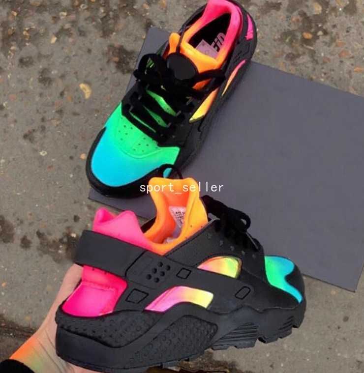 multicolor huarache sneakers