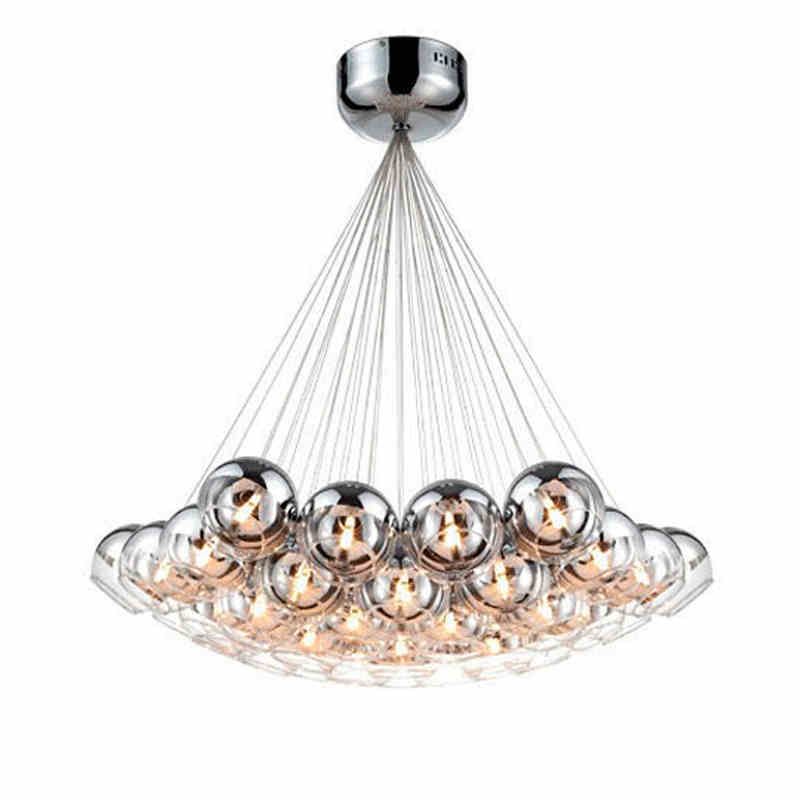 Modern Chrome Glass Balls Led Pendant Chandelier Light For Living