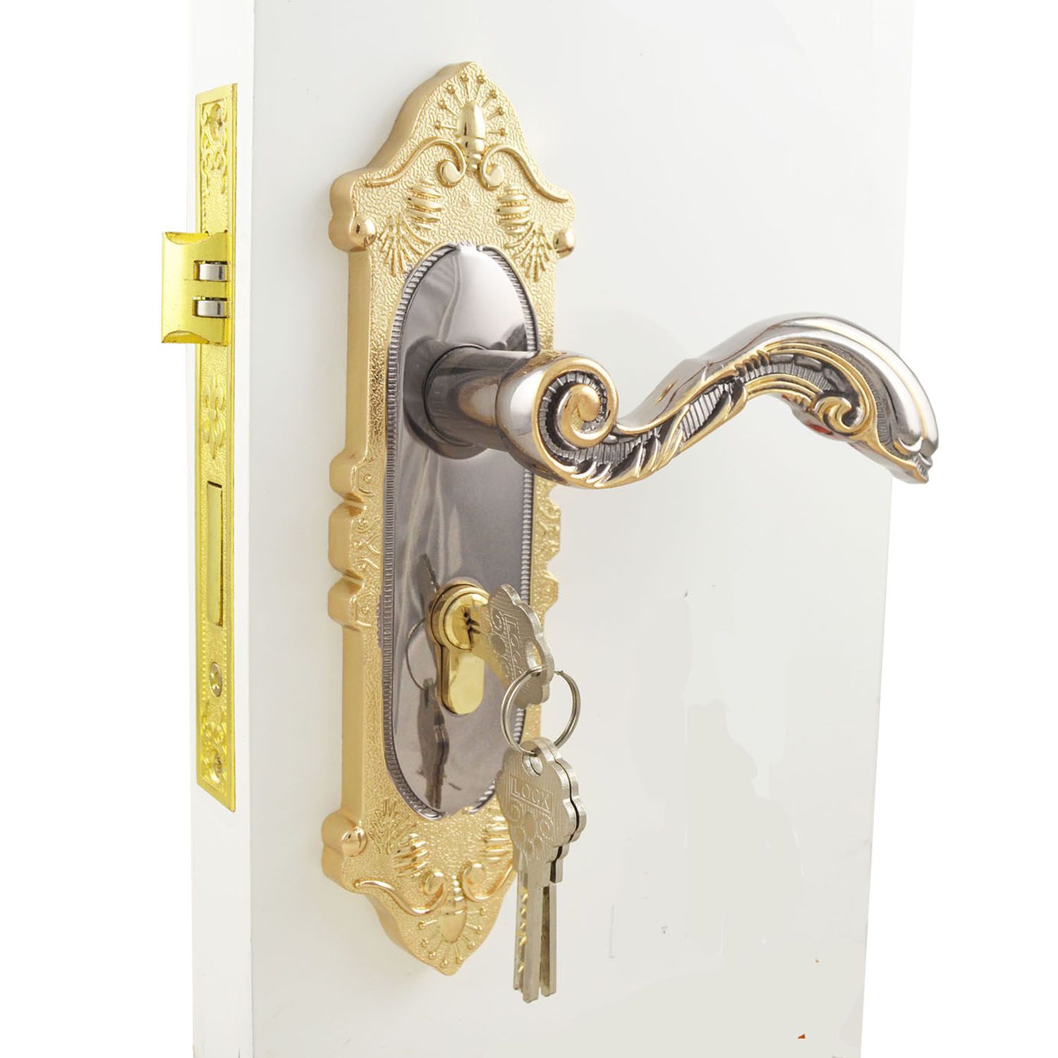interior door handle with lock