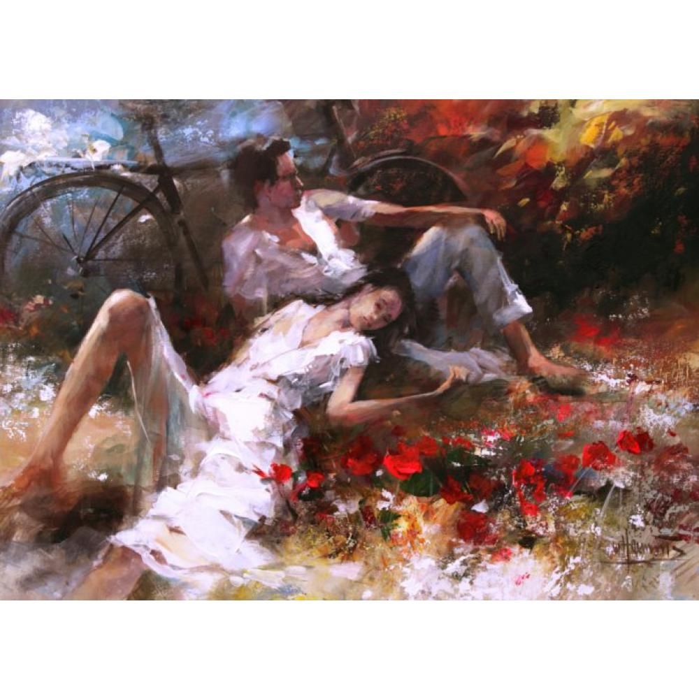 Художник Willem Haenraets картины влюбленные