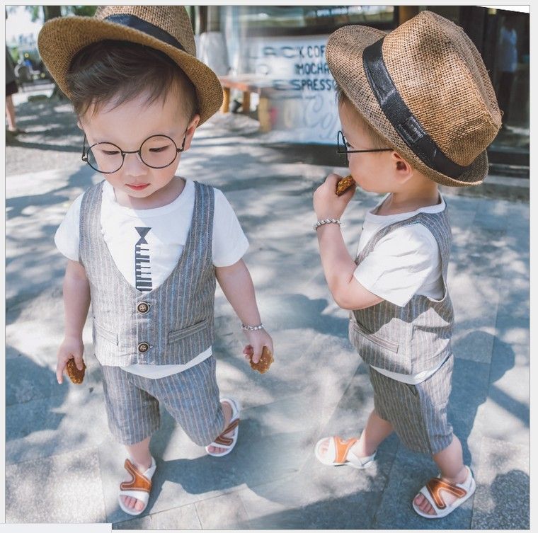 baby boy short suit set
