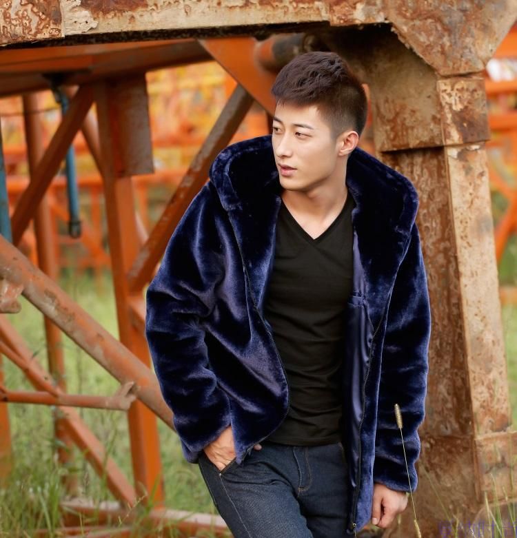 Fall Mens Faux Fur Coat Hood Motorcycle Hooded Leather Jacket Men Fall Mens Faux Fur Coat Hood Motorcycle Hooded Leather Jacket Men Winter Mink Coats Casual