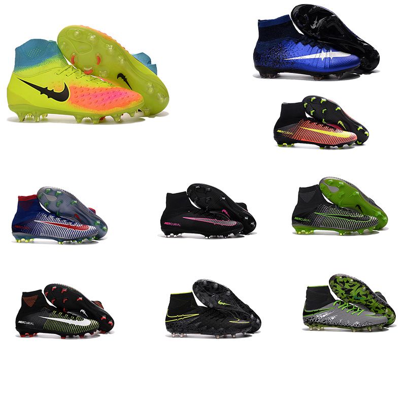 2016 Cheap INdoor Soccer Shoes CR7 Soccer Cleats Superfly IC TF Turf Cleats HIgh ANkle Men 