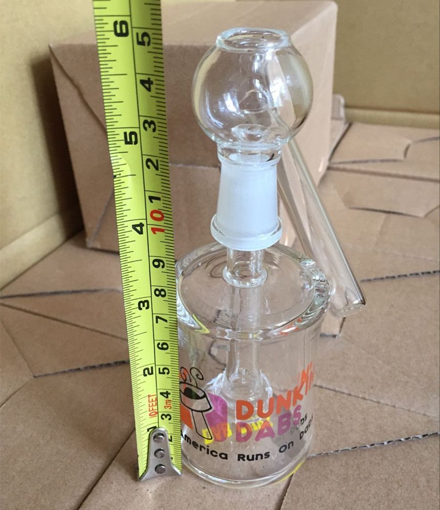 Buy Best And Latest BRAND Dunkin Dabs American Runs On Dabs Mini Two Function Clear Mini Bubbler