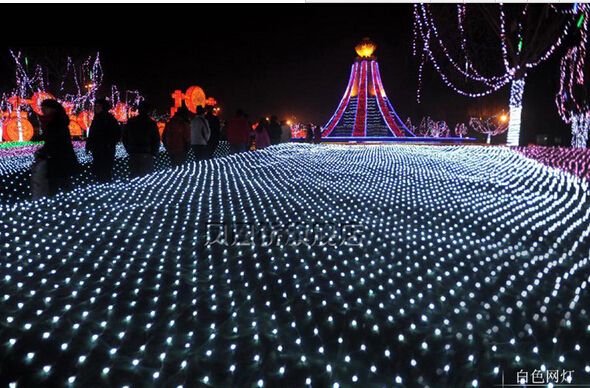 Led Net Lights Large Outdoor Christmas Decorations Garden Mesh