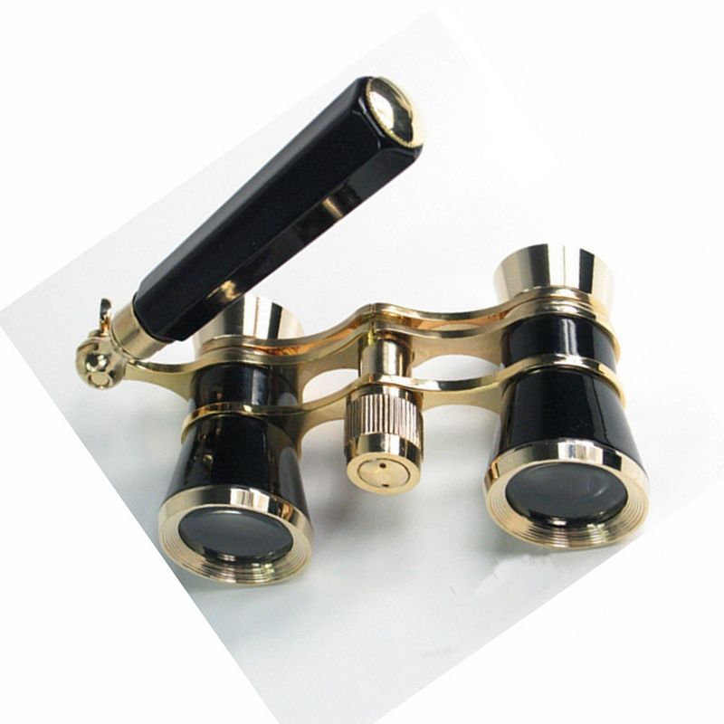 Exquis Noir Or Jumelles Jumelles 3X25 Dame Cadeau T/élescope Op/éra Th/é/âtre Jumelles Optique Lunettes Dop/éra