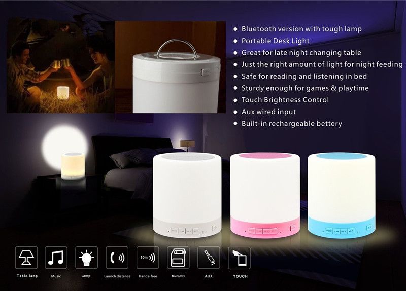 touch lamp bluetooth speaker