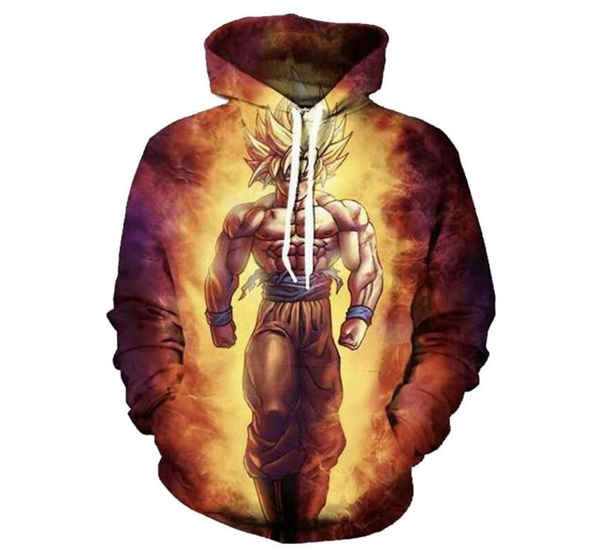 großhandel anime hoodies dragon ball z tasche mit kapuze sweatshirts kind  goku 3d hoodies pullover männer frauen langarm oberbekleidung new hoodie  von