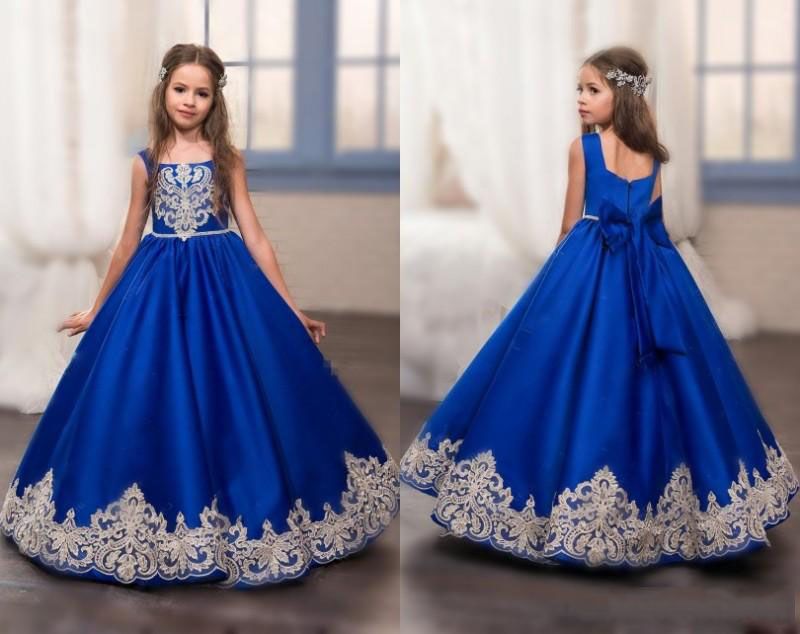 royal blue and yellow flower girl dresses