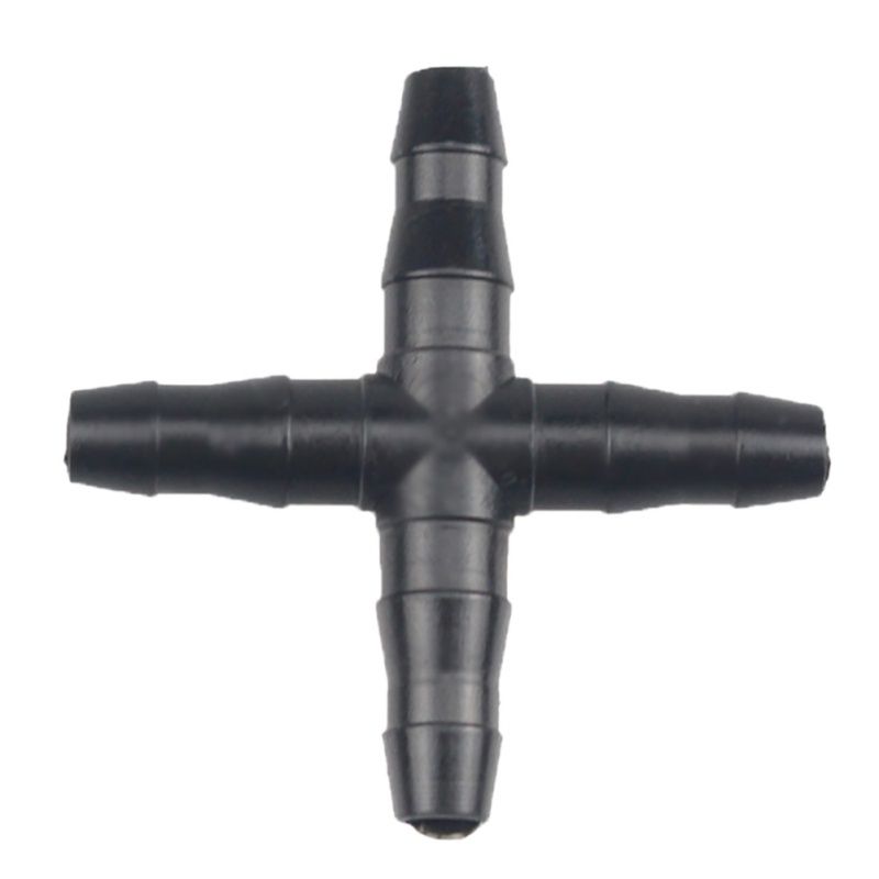 20 Pcs Cross Straight For 4//7 Mm Hose 1//4 Barb Barbed Connector Threaded Garden