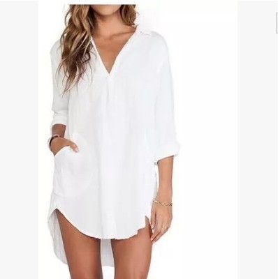 long white blouse dress