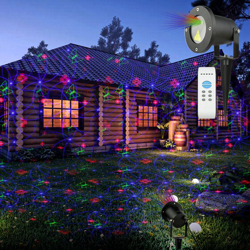 Christmas Party Outdoor Projector LED Laser Lights Remote Control Green /& Red