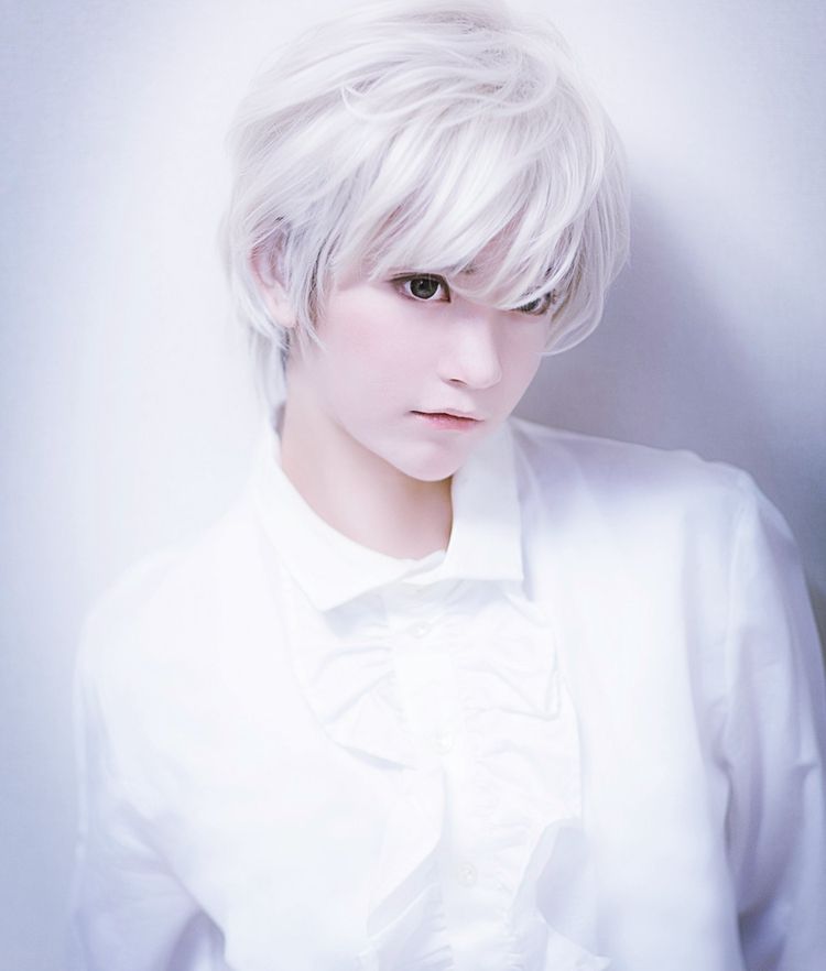 Yurisa Male Wigs Universal Cartoon Cos False Hair Silver White