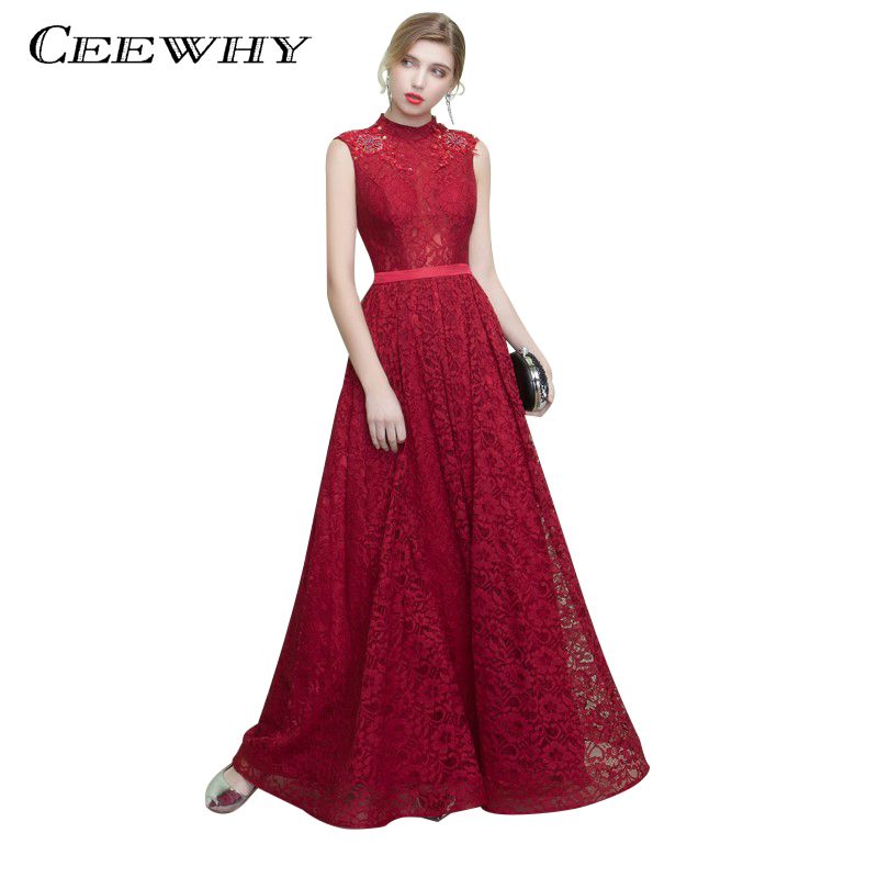 vestido longo de festa gola alta